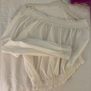 Free people asymmetrical white top